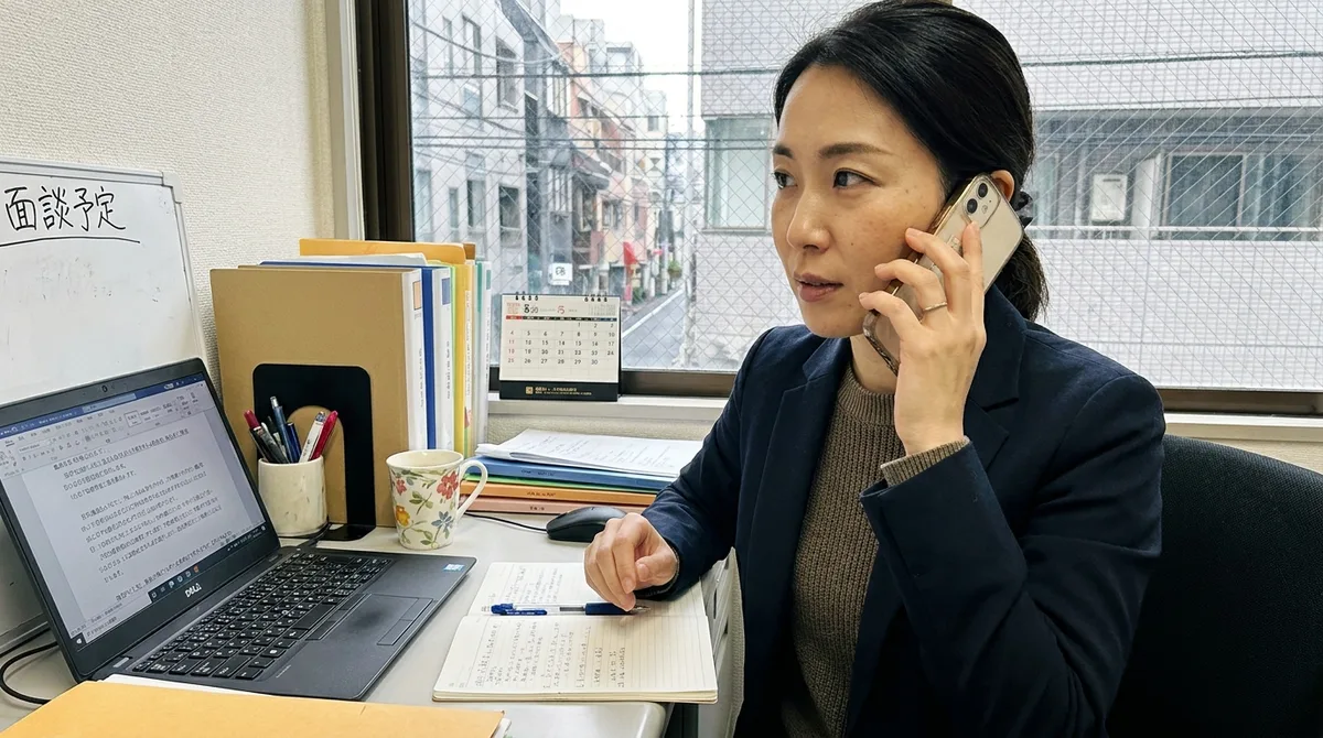 電話でご希望を伺う担当者